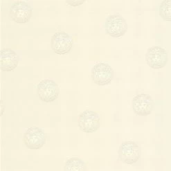 Papier peint intissé Versace Medusa II - Intissé - Crème