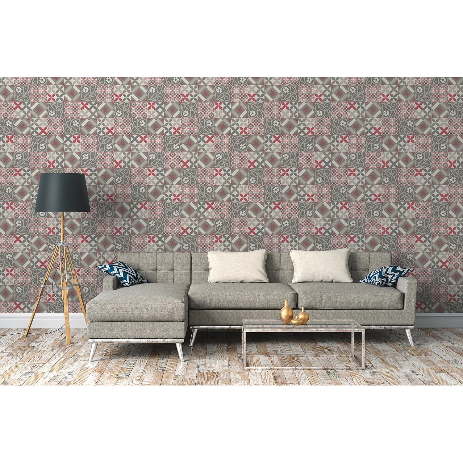 A.S. Création Papier peint en intissé Mosaik - Intissé - Noir / Gris – Image 2