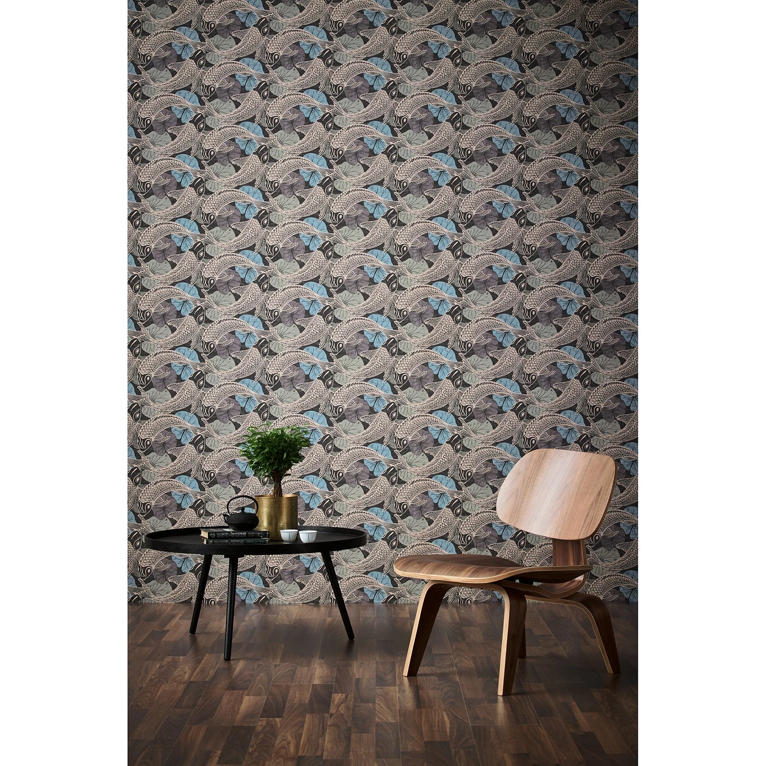 Livingwalls Papier peint en intissé Mio Fische - Intissé - Bleu / Marron – Image 3