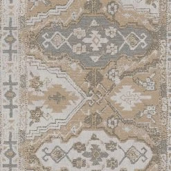 Livingwalls Papier peint en intissé Tapis Oriental - Intissé - Beige / Gris