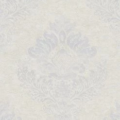 Livingwalls Papier peint Alena Barock Ornament - Intissé - Blanc / Argenté