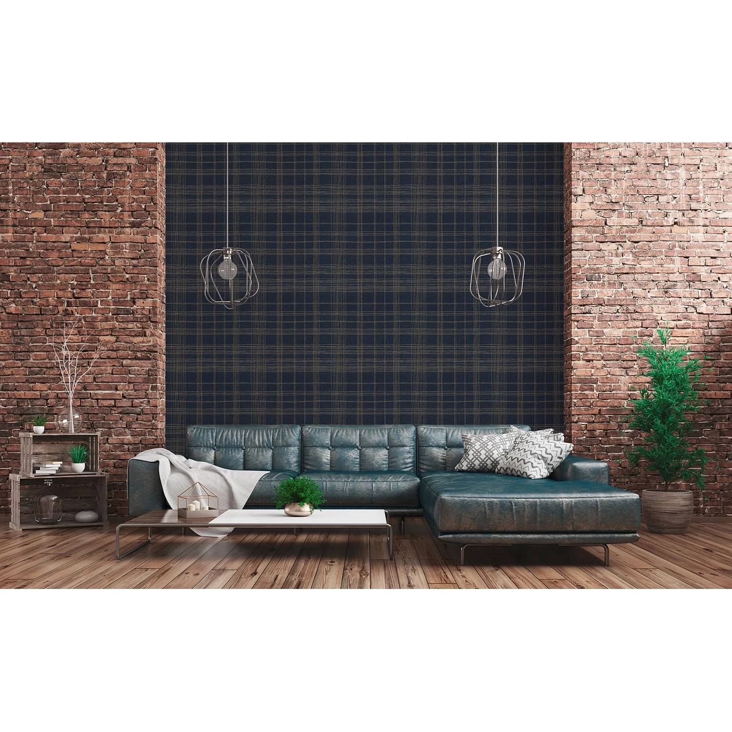 Livingwalls Papier peint en intissé Ava Modern II - Intissé - Bleu – Image 3