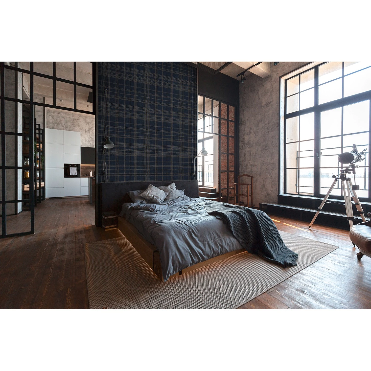 Livingwalls Papier peint en intissé Ava Modern II - Intissé - Bleu – Image 4