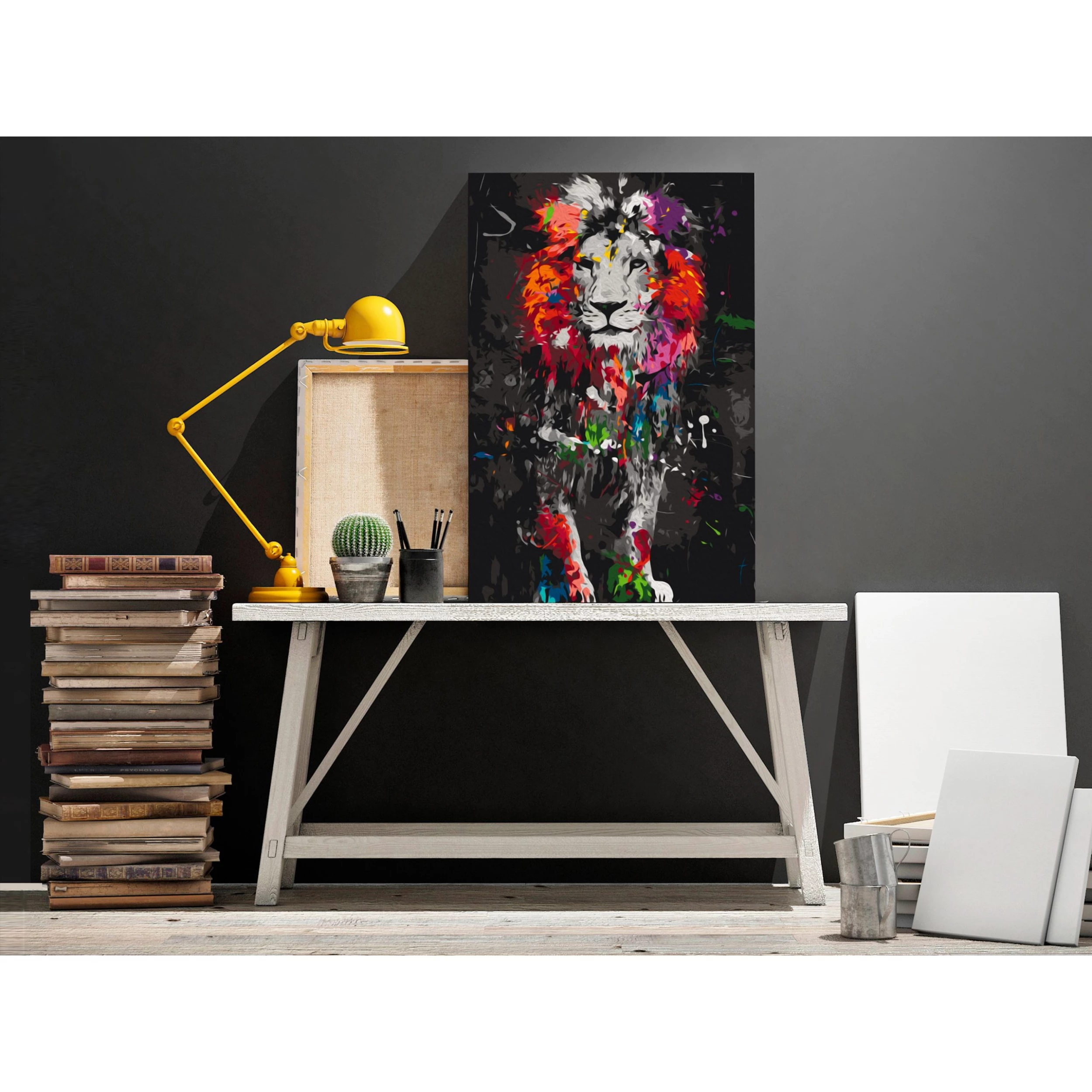 Artgeist Peinture par numéro - Lion - MDF / Toile - Multicolore – Image 2