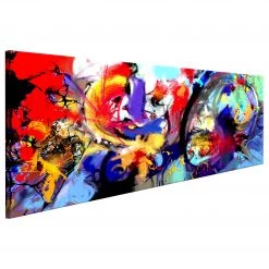 Artgeist Tableau déco Colourful Immersion - MDF / Toile - Multicolore - 135 x 45 cm