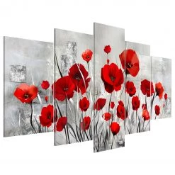 Artgeist Tableau déco Scarlet Cloud - MDF / Toile - Multicolore - 200 x 100 cm