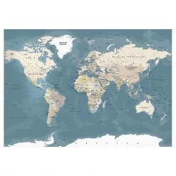 Artgeist Papier peint Vintage World Map - Papier peint en intissé premium - Multicolore - 400 x 280 cm