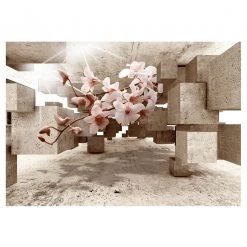 Artgeist Papier peint Little Miracles - Intissé premium - Beige / Rose - 250 x 175 cm