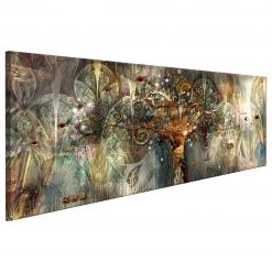 Artgeist Tableau déco Land of Happiness - MDF / Toile - Multicolore - 135 x 45 cm