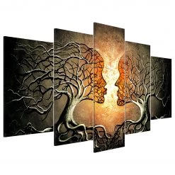 Artgeist Tableau déco Love Entanglement - MDF / Toile - Multicolore - 200 x 100 cm