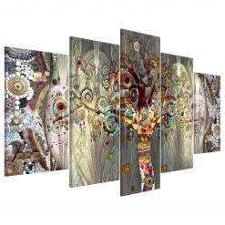 Artgeist Tableau déco Tree of Life - MDF / Toile - Multicolore - 200 x 100 cm