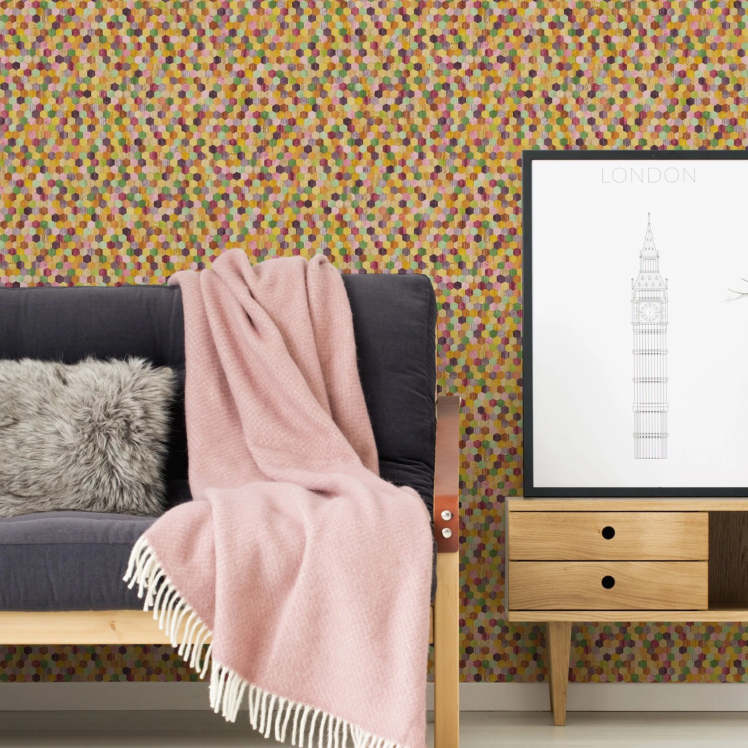 Papier peint en intissé Zielang - Jaune – Image 4