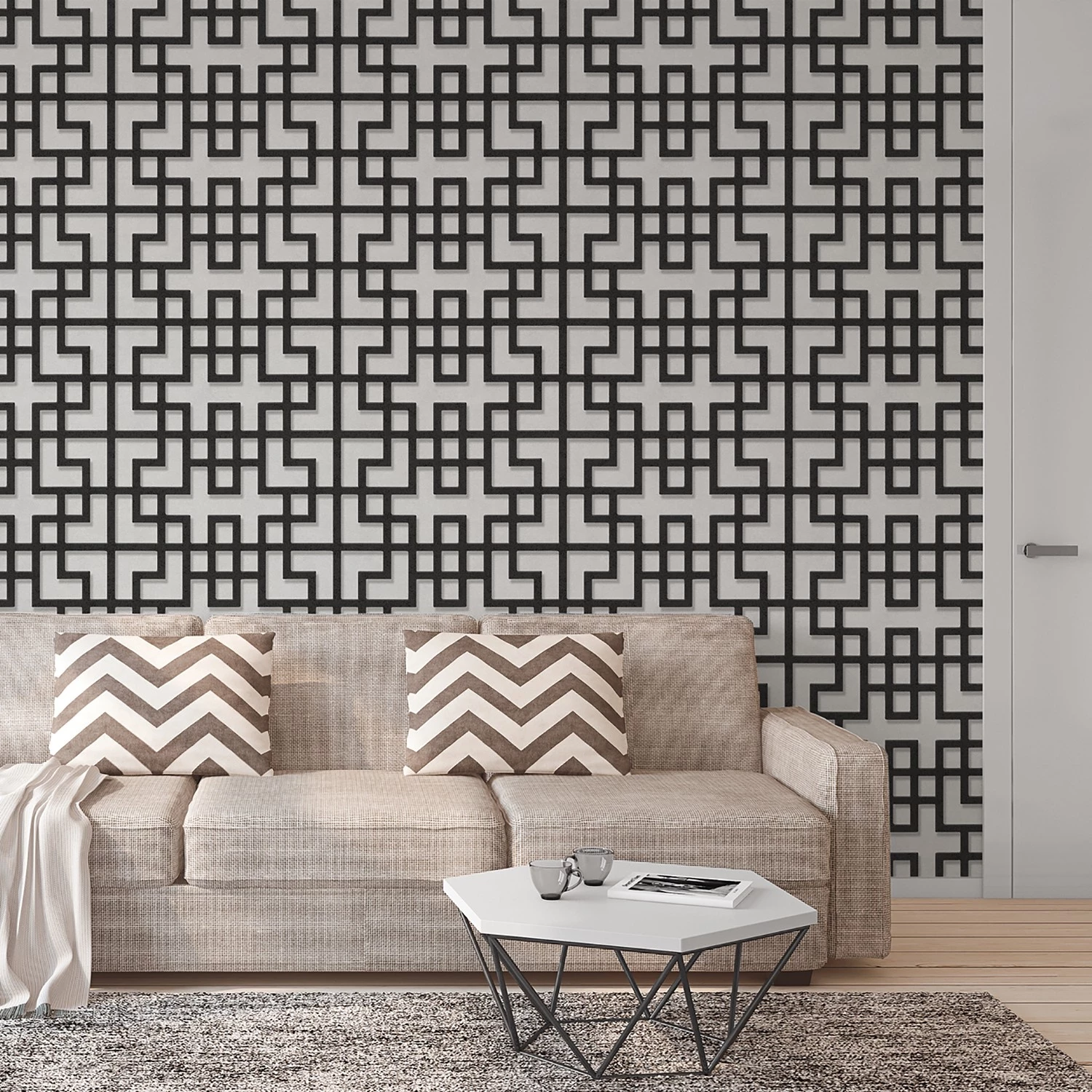 Papier peint en intissé Zegu - Blanc – Image 2