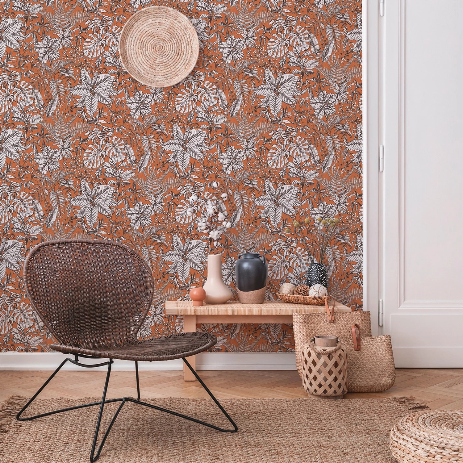 Livingwalls Papier peint en intissé Jungle profonde - Orange – Image 4