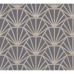 Livingwalls Papier peint en intissé Art Deco - Gris