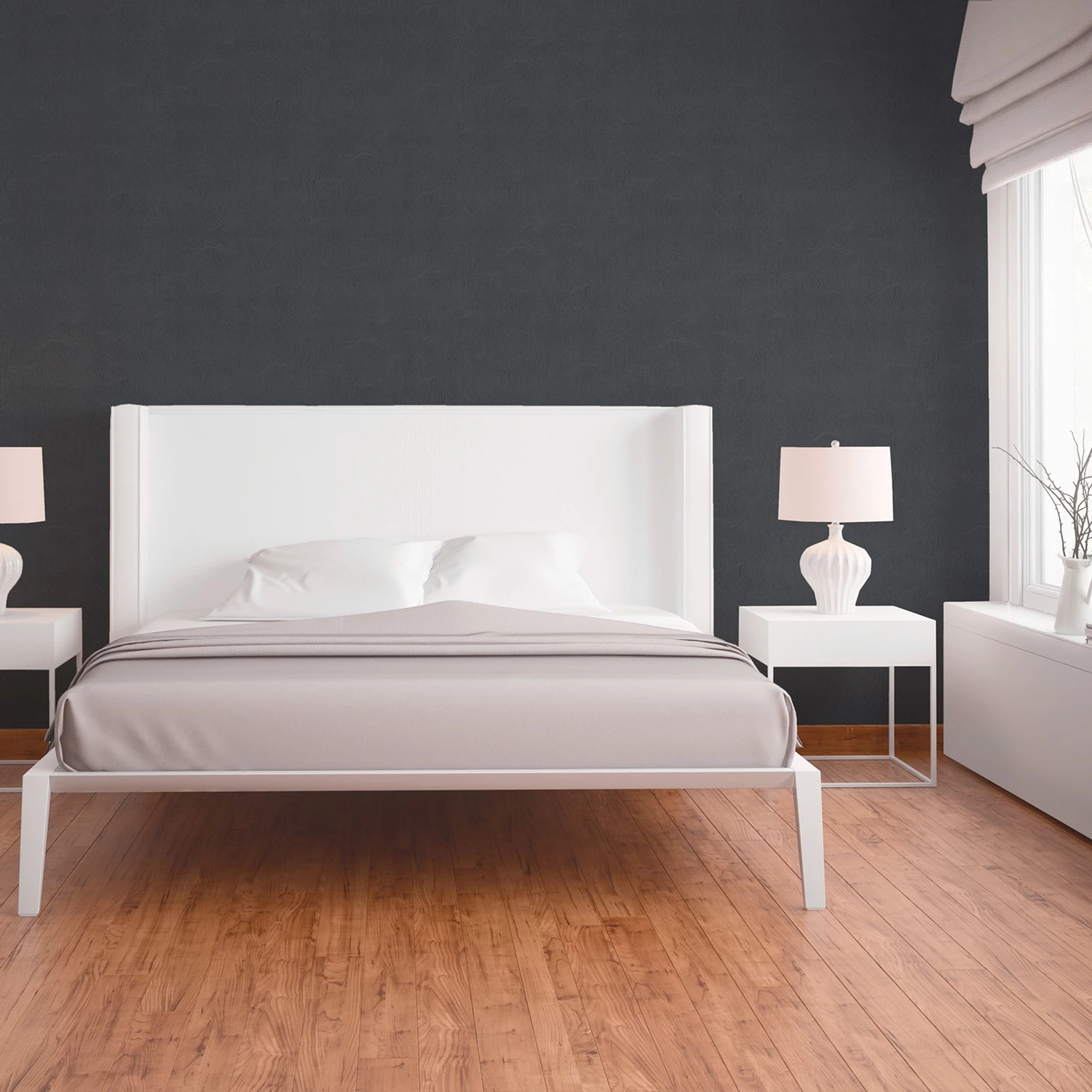 Papier peint en intissé Corsano - Noir – Image 2