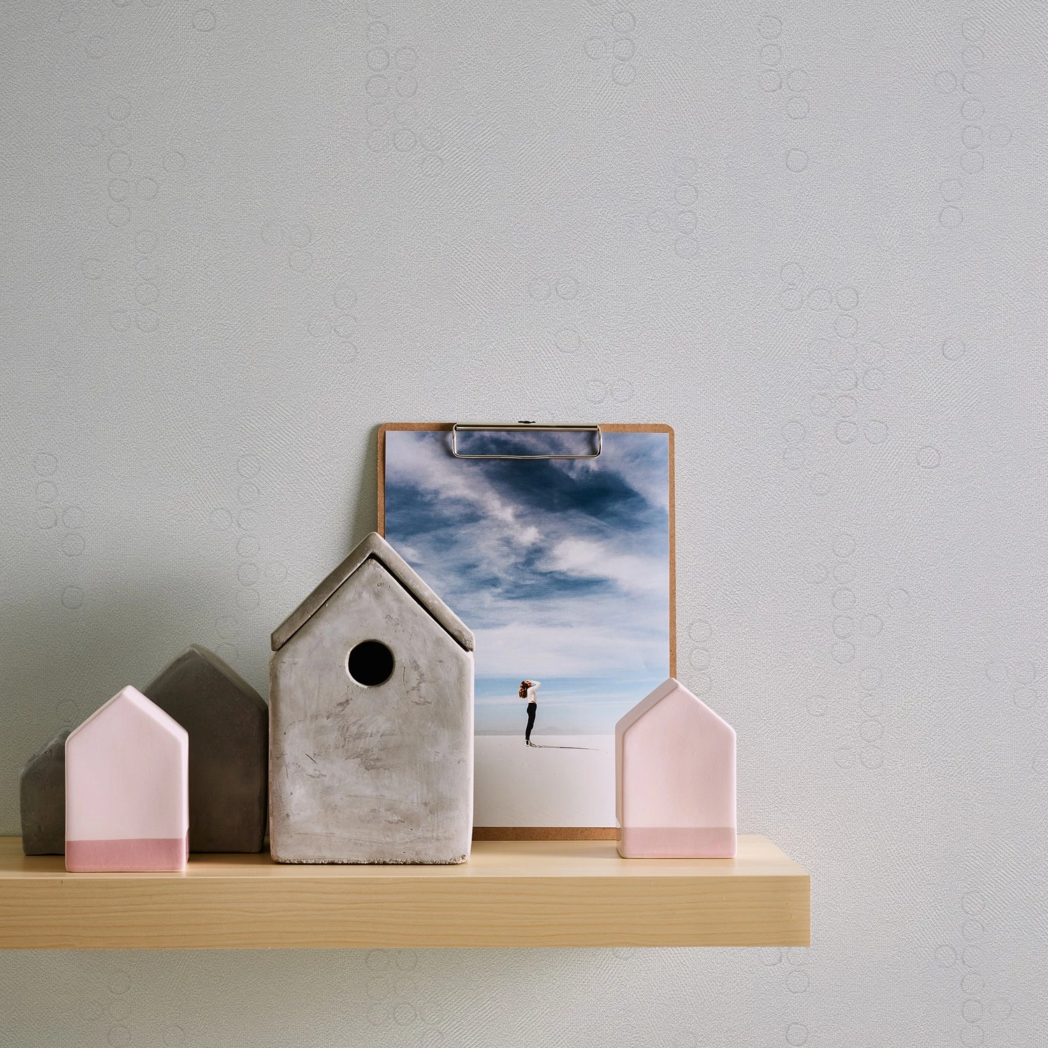 Papier peint en intissé Cercles - Blanc – Image 3