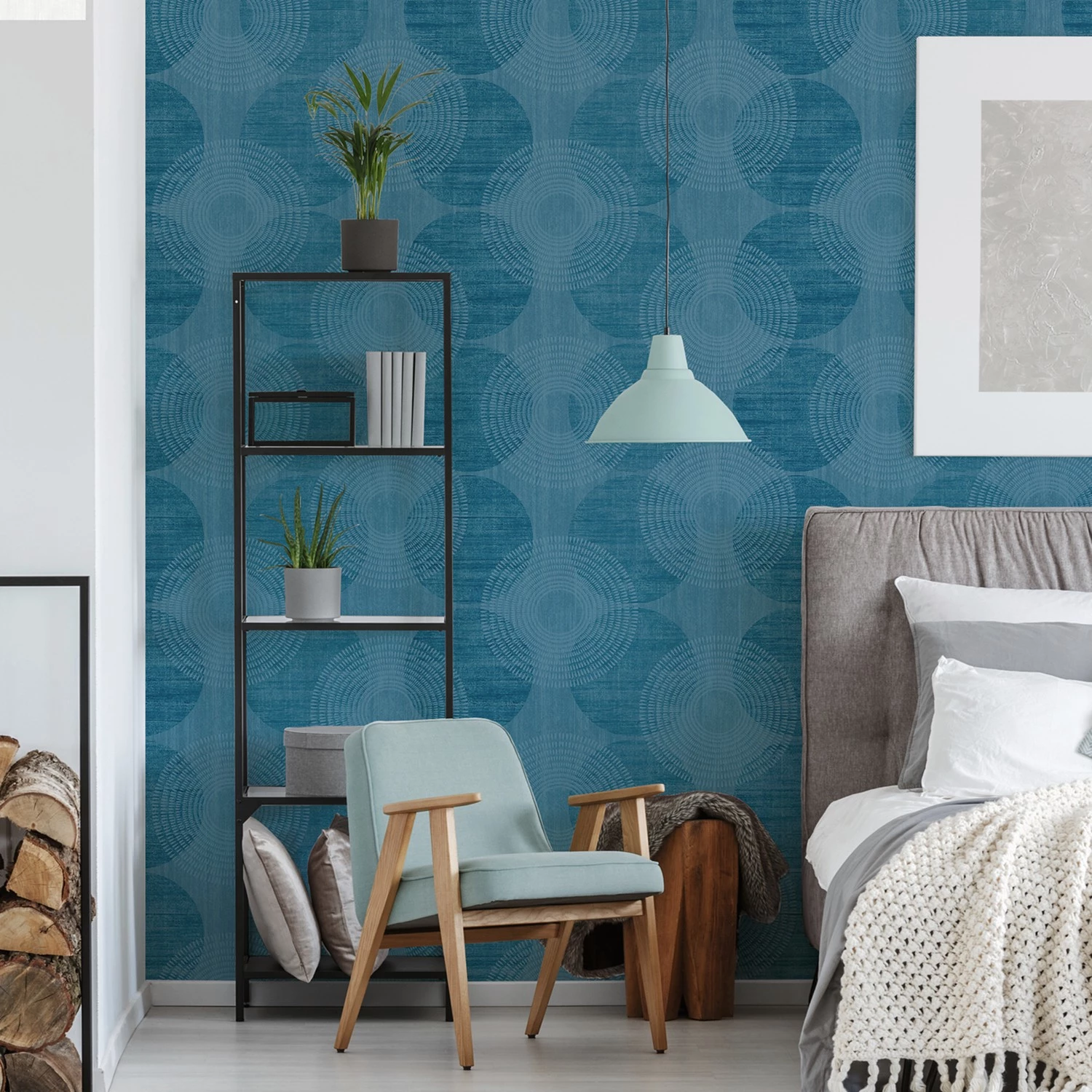 Papier peint en intissé Osen - Bleu – Image 2