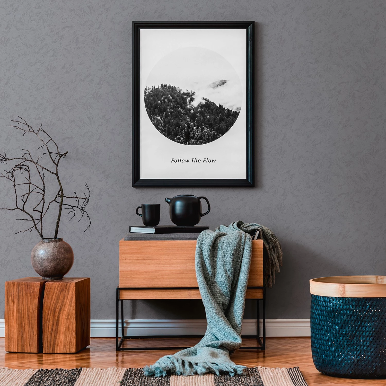 Papier peint en intissé Noona - Noir – Image 2