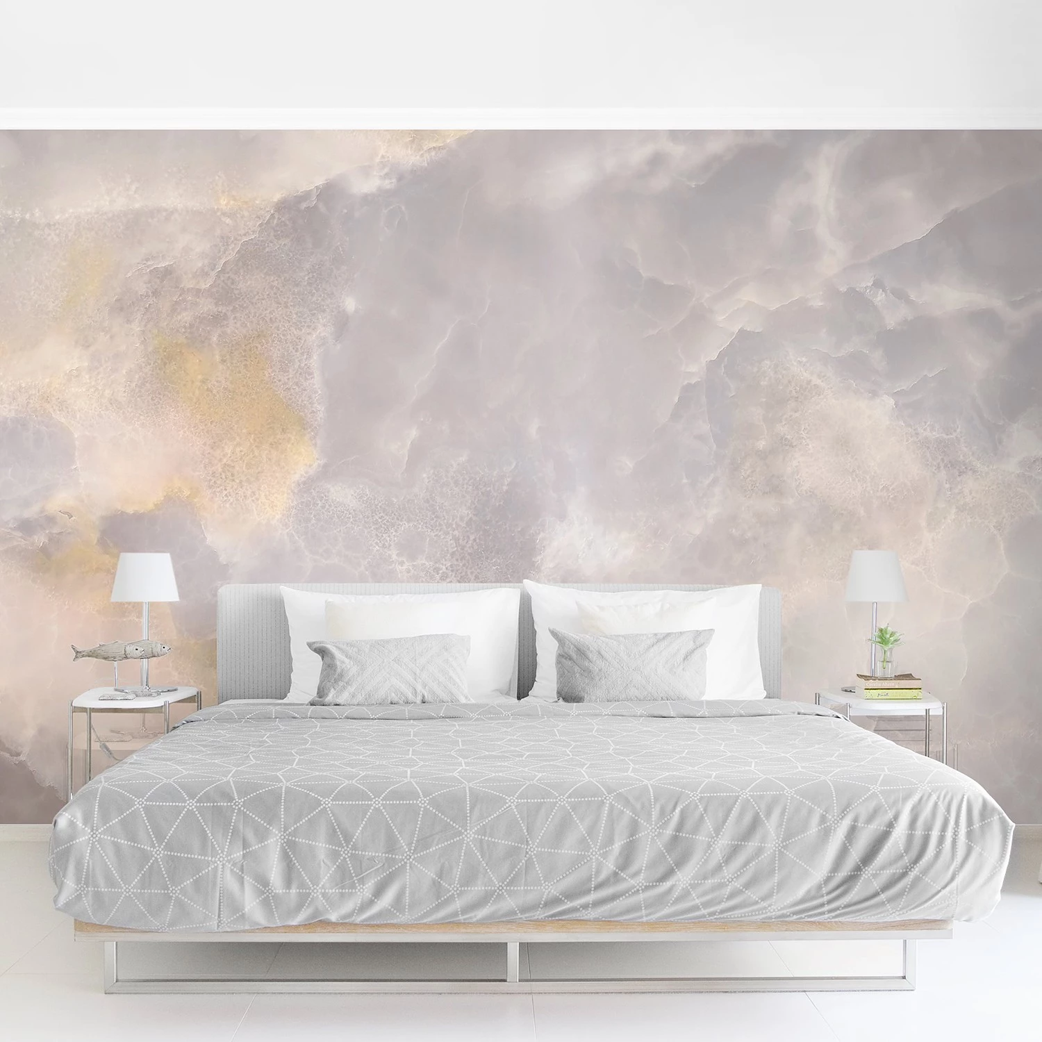 Bilderwelten Papier peint intissé Onyx - Papier peint - Gris - 384 x 255 cm – Image 3