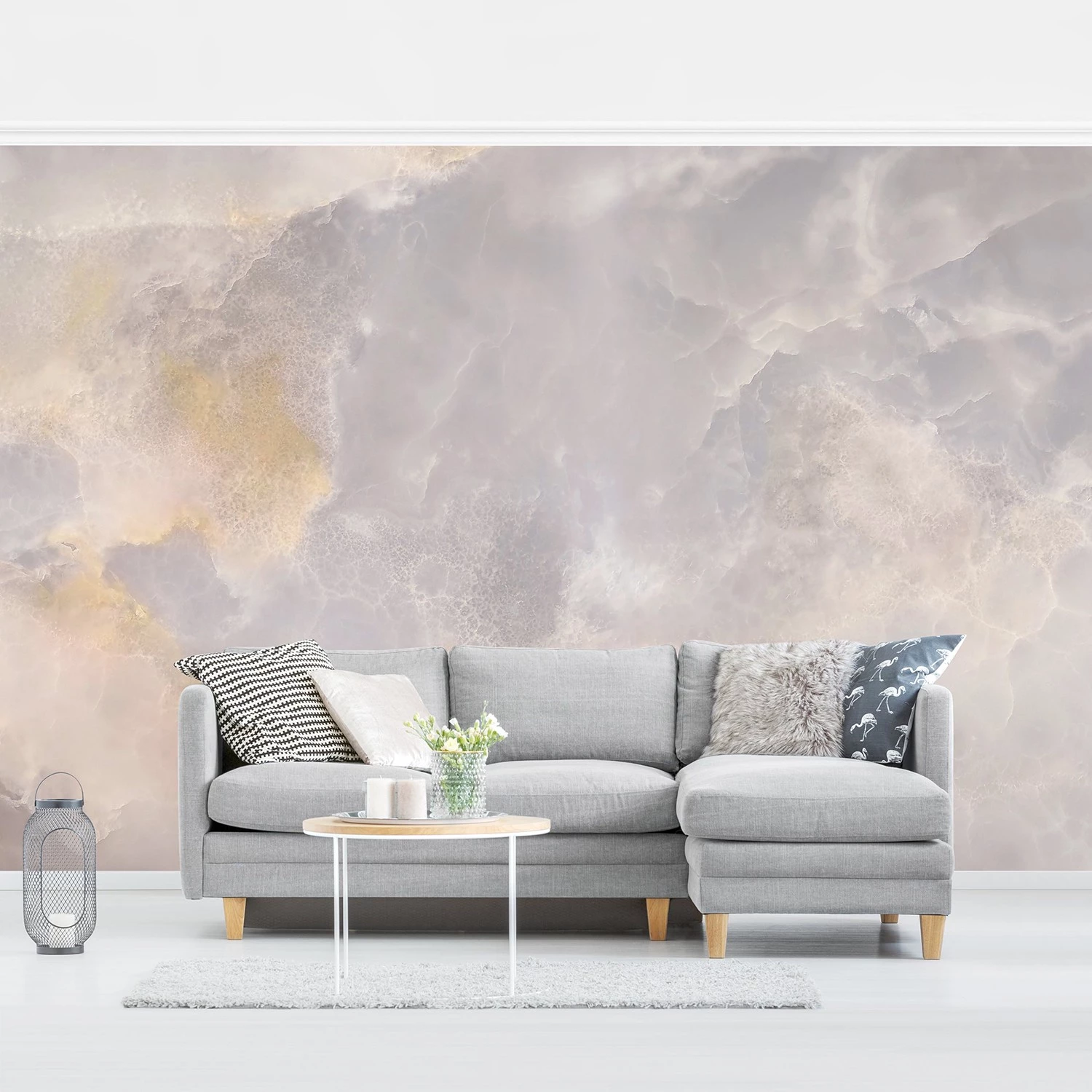 Bilderwelten Papier peint intissé Onyx - Papier peint - Gris - 384 x 255 cm – Image 4