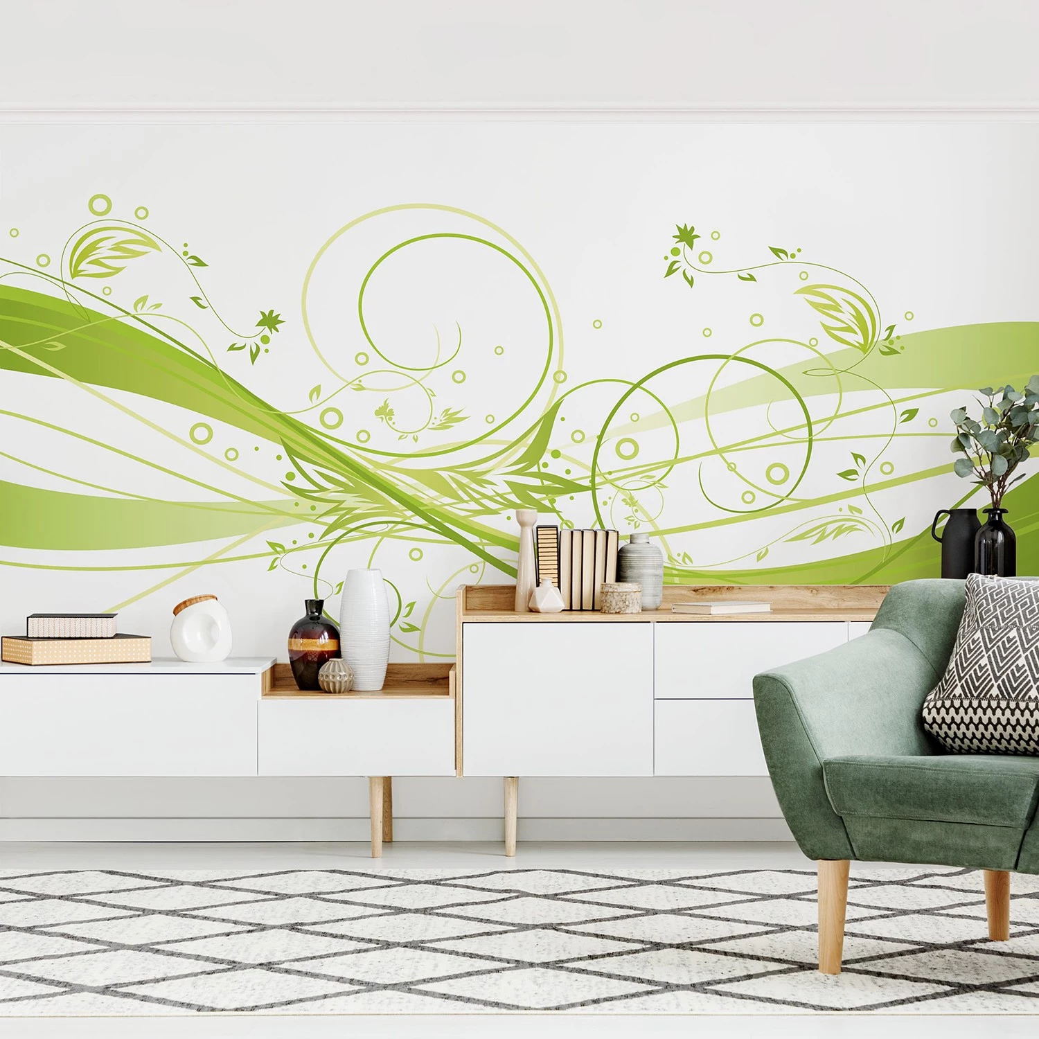 Bilderwelten Papier peint intissé Mars - Papier peint - Vert - 384 x 255 cm – Image 4