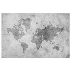 Bilderwelten Papier peint intissé Carte vintage II - Papier peint - Noir / Blanc - 432 x 290 cm