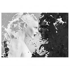 Bilderwelten Papier peint intissé Milk & Coffee II - Papier peint - Noir / Blanc - 432 x 290 cm