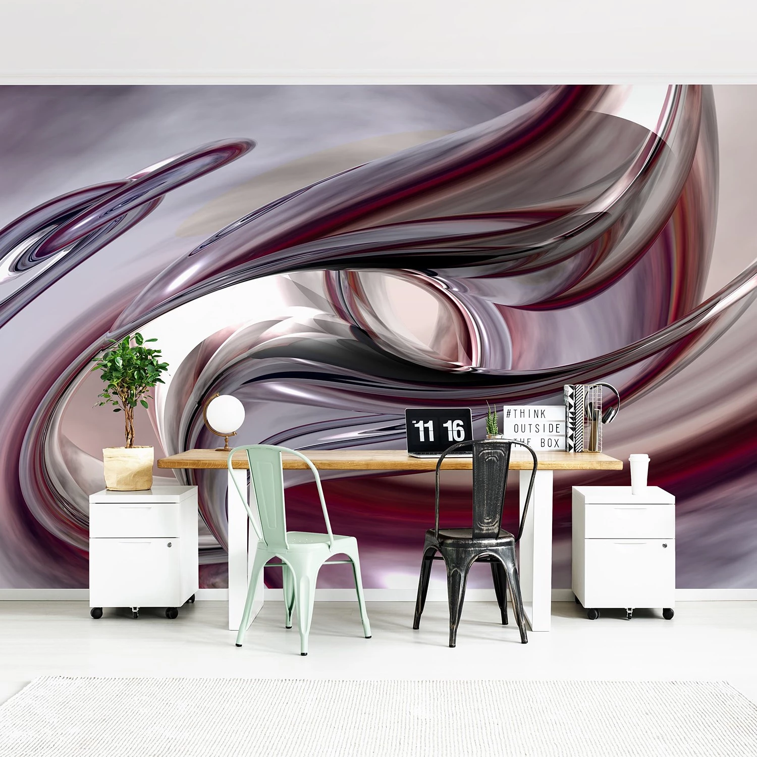 Bilderwelten Papier peint intissé Illusion - Papier peint - Violet - 432 x 290 cm – Image 2