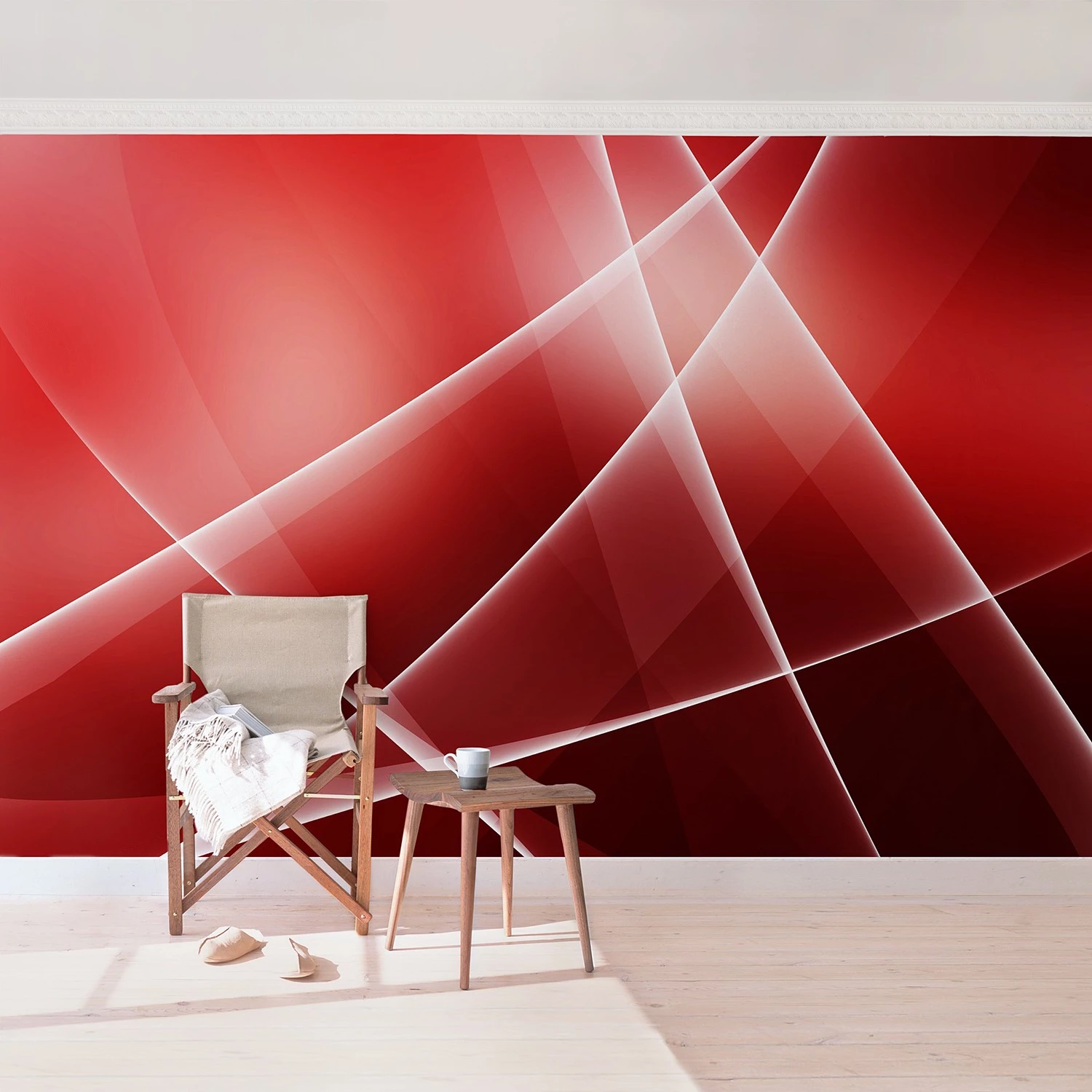 Bilderwelten Papier peint intissé Red Turbulency - Papier peint - Rouge - 384 x 255 cm – Image 3