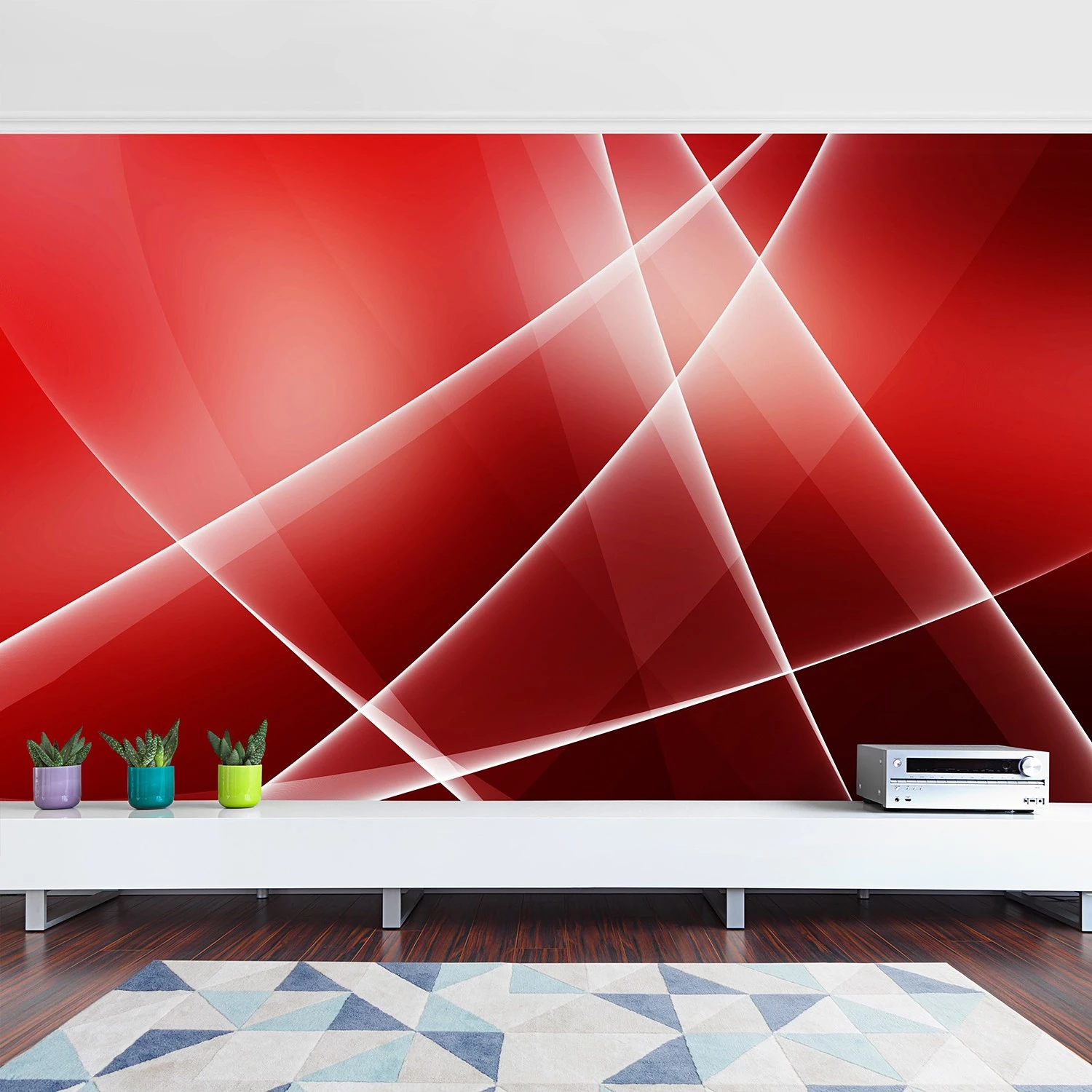 Bilderwelten Papier peint intissé Red Turbulency - Papier peint - Rouge - 384 x 255 cm – Image 4