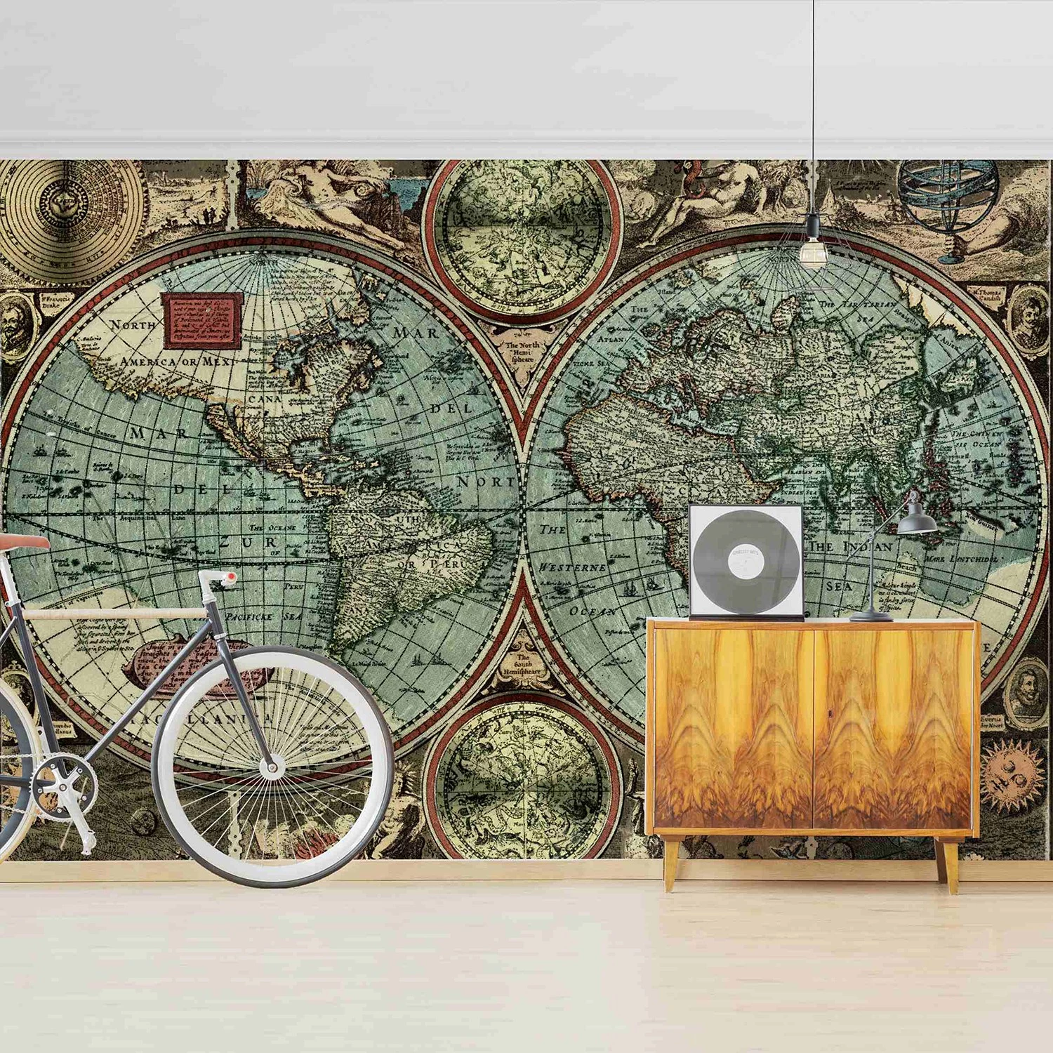 Bilderwelten Papier peint intissé Le vieux monde - Papier peint - Beige - 384 x 255 cm – Image 2