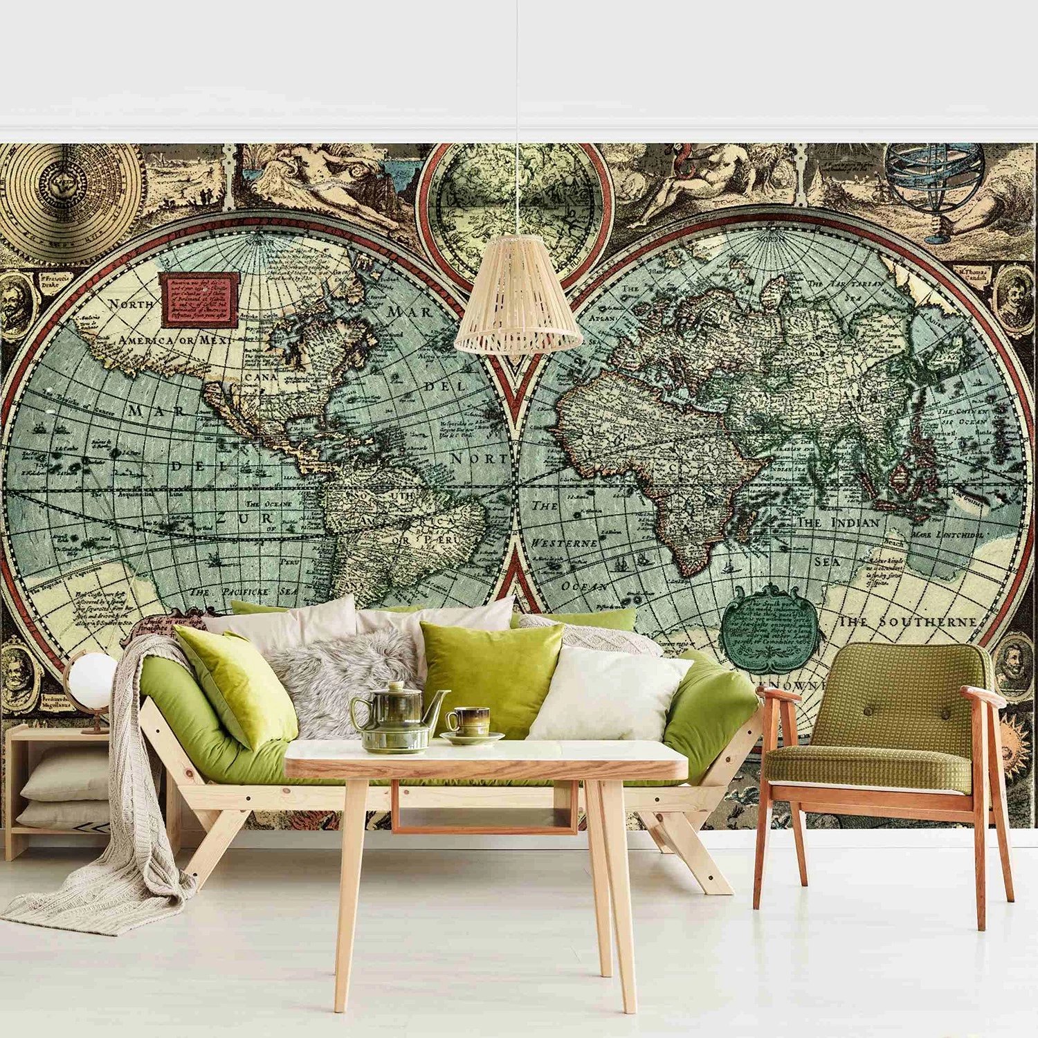 Bilderwelten Papier peint intissé Le vieux monde - Papier peint - Beige - 384 x 255 cm – Image 3