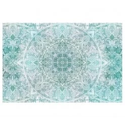Bilderwelten Papier peint intissé Mandala III - Papier peint - Turquoise - 432 x 290 cm