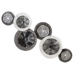 GILDE Décoration murale Circolo - Aluminium - Doré / Gris