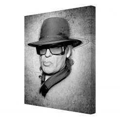 Bilderwelten Impression sur toile Udo Lindenberg I - Noir / Blanc - 60 x 80 x 2 cm