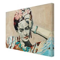 Bilderwelten Impression sur toile Frida Kahlo I - Beige - 80 x 60 x 2 cm