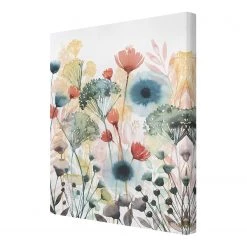 Bilderwelten Impression sur toile Fleurs d’été III - Blanc - 60 x 80 x 2 cm - Largeur : 60 cm