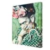 Bilderwelten Impression sur toile Frida Kahlo IV - Vert - 60 x 80 x 2 cm