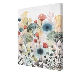 Bilderwelten Impression sur toile Fleurs d’été IV - Blanc - 60 x 80 x 2 cm - Largeur : 60 cm