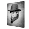 Bilderwelten Impression sur toile Udo Lindenberg II - Noir / Blanc - 60 x 80 x 2 cm