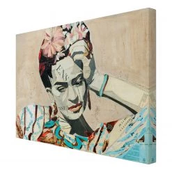 Bilderwelten Impression sur toile Frida Kahlo II - Beige - 80 x 60 x 2 cm