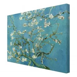 Bilderwelten Impression sur toile Amandier II - Bleu - 80 x 60 x 2 cm