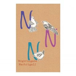 Komar Tableau déco ABC Animal N - Papier - Multicolore