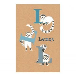 Komar Tableau déco ABC Animal L - Papier - Multicolore