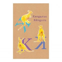 Komar Tableau déco ABC Animal K - Papier - Multicolore