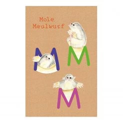 Komar Tableau déco ABC Animal M - Papier - Multicolore