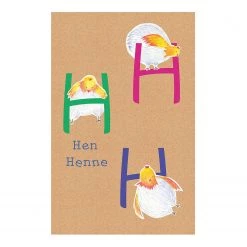 Komar Tableau déco ABC Animal H - Papier - Multicolore