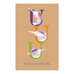 Komar Tableau déco ABC Animal U - Papier - Multicolore