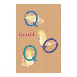 Komar Tableau déco ABC Animal Q - Papier - Multicolore